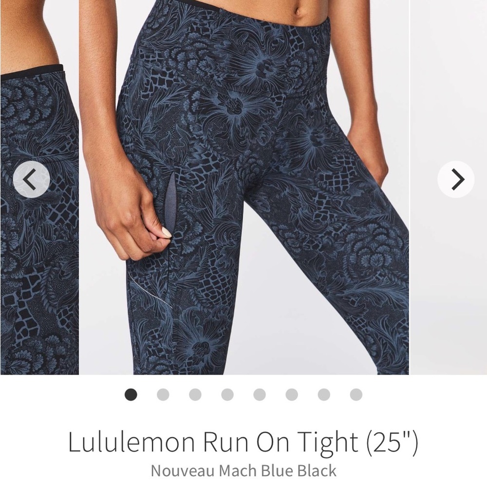 Lululemon Athletica Run On Tight - Dark Blue Black